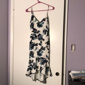 NWOT White blue floral dress